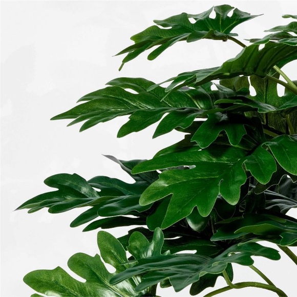 STUDIO MCGEE NWT faux philodendron decorative plant in basket -18” - Picture 3 of 9
